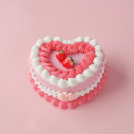 boîte bijoux forme cœur rose romantique anniversaire valentin noël mariage