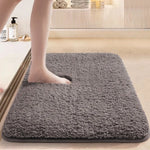 tapis bain absorbant eau antidérapant gris beige bleu poils doux moderne