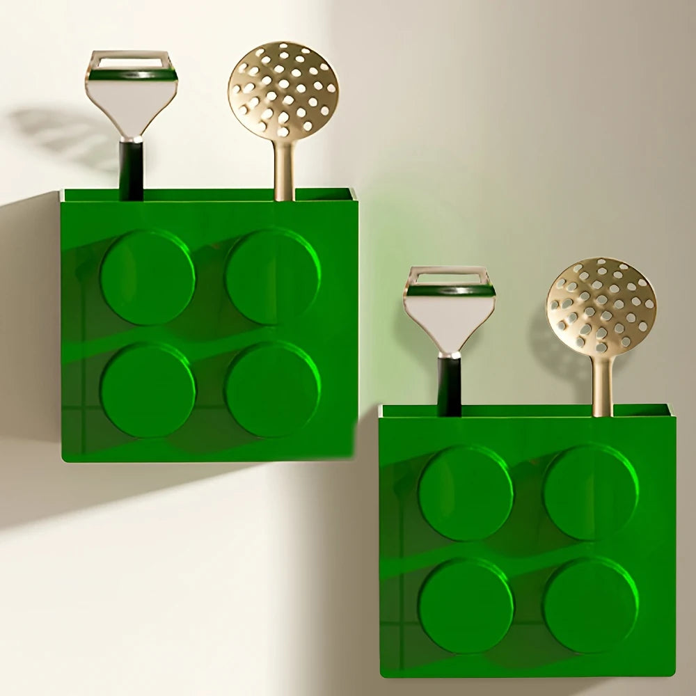 boîtes rangement magnétiques rouge bleu jaune blocs lego moderne fixations magnétiques almacenamiento organizador porta