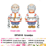 kit broderie motifs russes traditionnels fils coton carton grille taille peluche blanche plié plastique