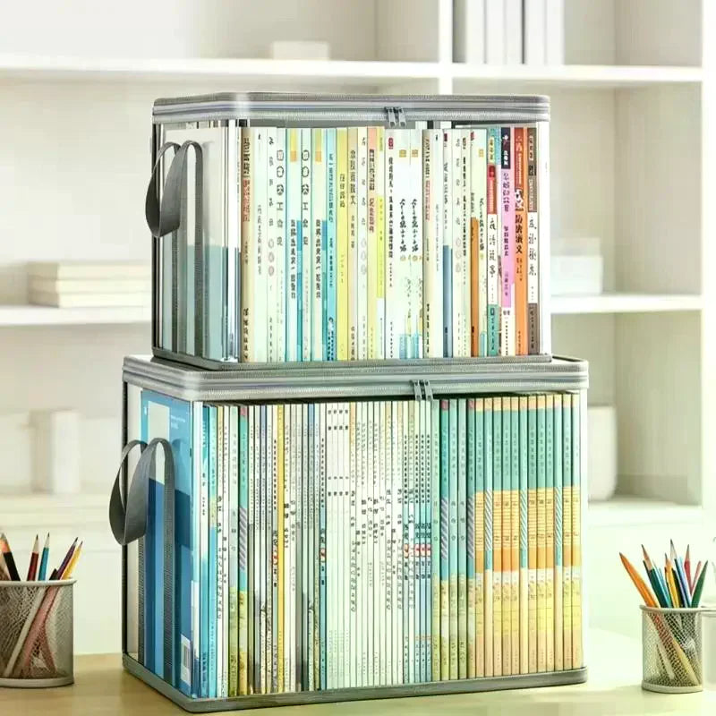 boîtes rangement disques compacts gris clair moderne pratique poignées détachables organisation domestique sans poussière