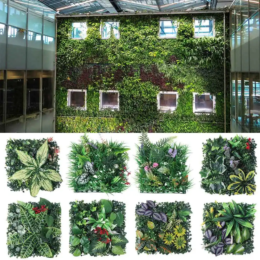 plantes artificielles murales feuilles vertes feuilles rouges clips naturel extérieur branche exposition