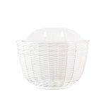 panier suspendu tissé moderne blanc bleu clair rose orange grille protection