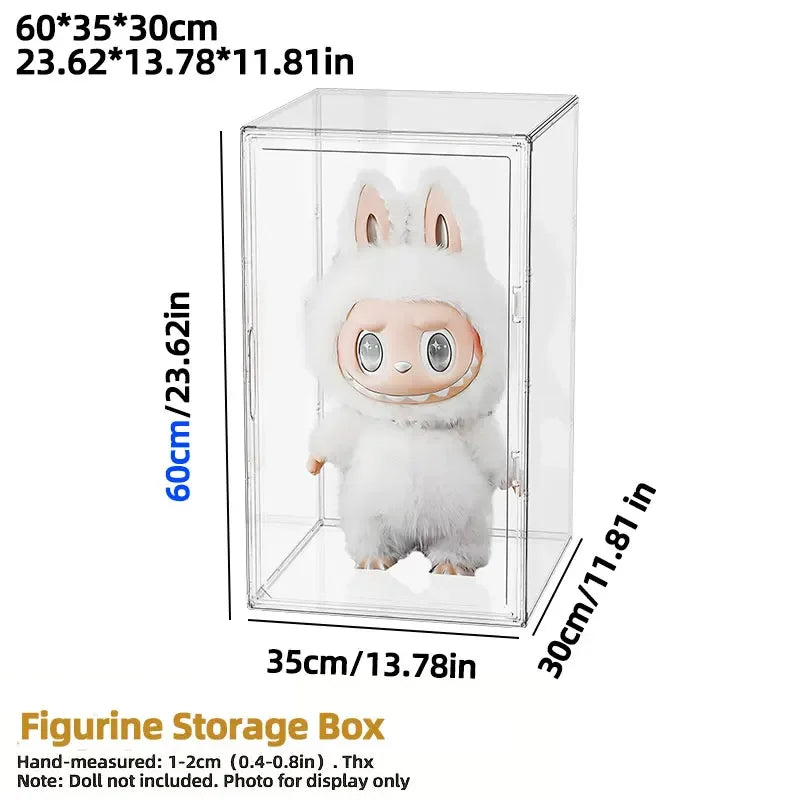 boîtes rangement transparentes acrylique grandes capacités figurines jouets makeup organisation moderne minimalistes