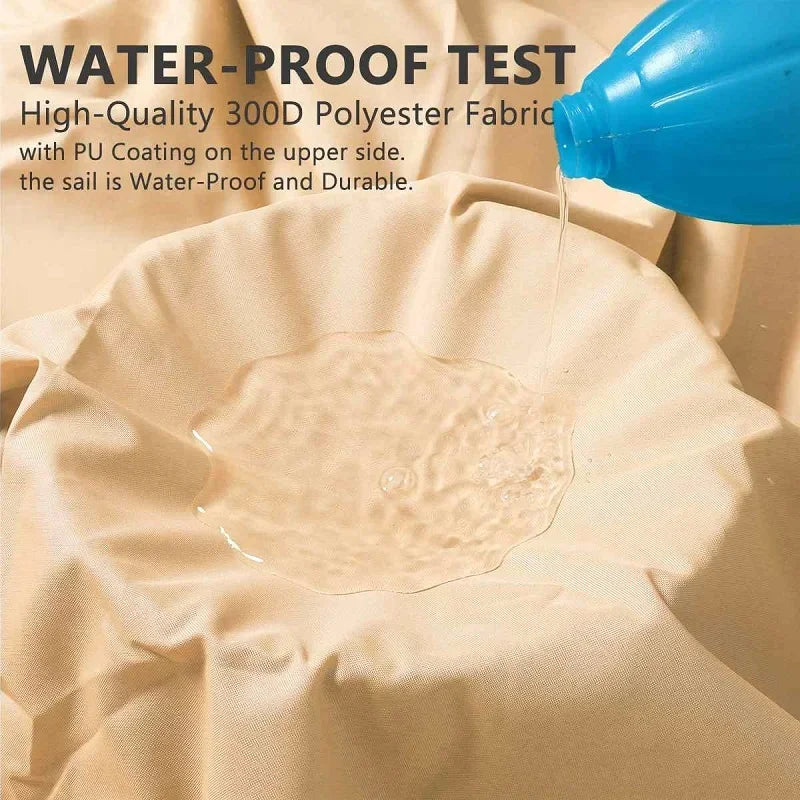 Détail du tissu polyester 300D imperméable de la voile d'ombrage