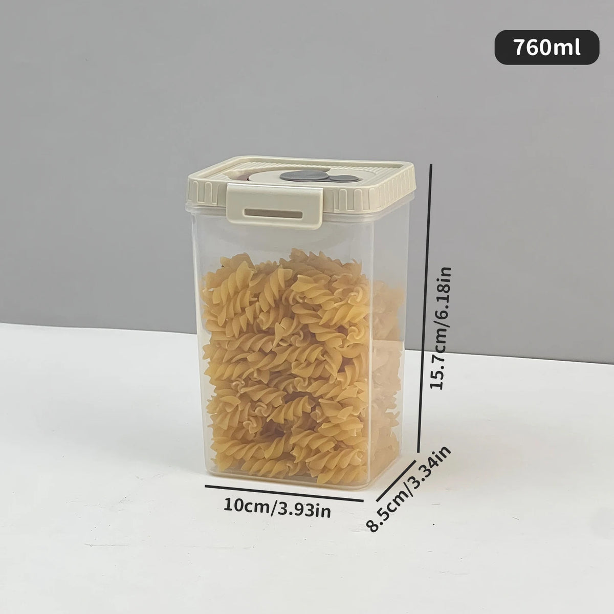 boîtes rangement transparentes modernes hermétiques qualité alimentaire poignées couvercle beige