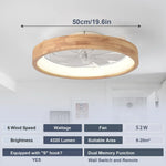 ventilateur led moderne bois naturel télécommande minimaliste chambre restaurant decoration ventilation électrique