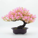 plante bonsaï artificielle pot vert rose violet décoration intérieur maison objet