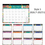 calendrier mural floral moderne notes faire planification quotidienne 18 mois