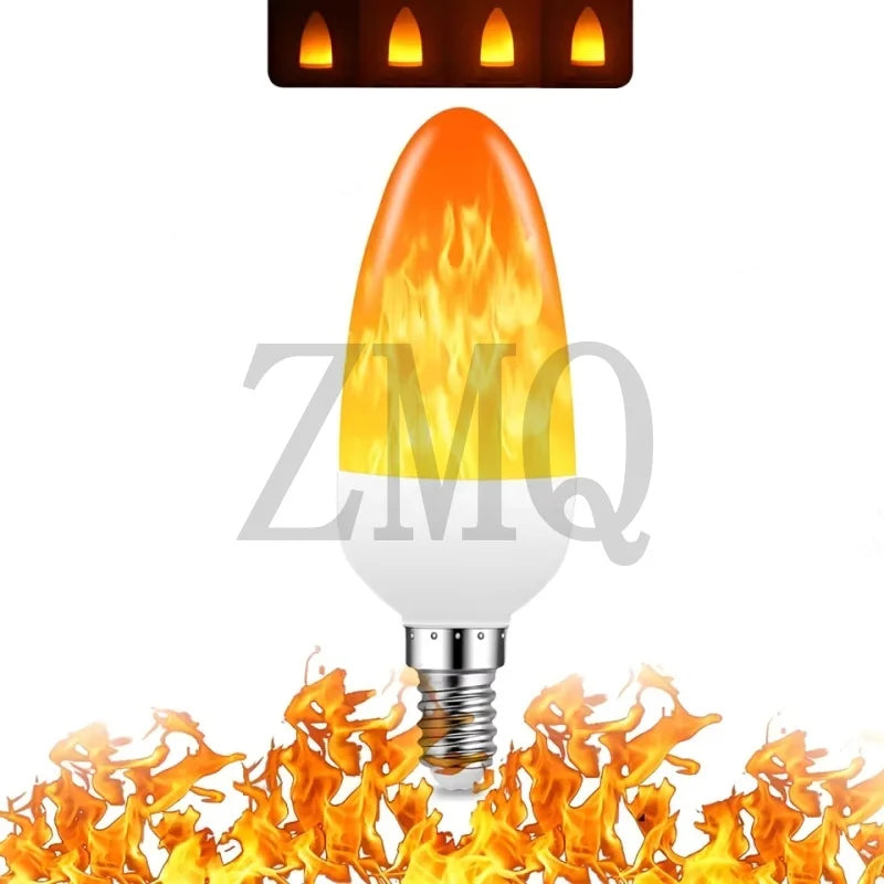 ampoule led effet flamme blanc orange moderne 2835 led base e12