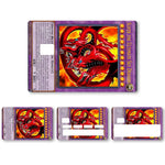 autocollants décoratifs imperméables yuGiOh cartes jeu violet bleu noir illustration dragon