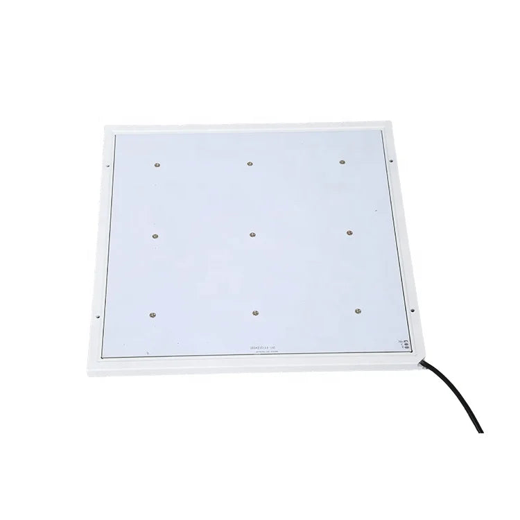 plafonnier led moderne blanc rangées diodes télécommande vis fixations surface
