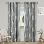 rideau moderne polyester opaque motif rayures ondulées gris blanc rose noir rouge salon chambrehôtel
