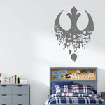 Autocollant mural avion bleu ciel pour chambre enfant