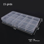 boîtes rangement transparentes modernes 10 compartiments 15 compartiments poignées bijoux fournitures artisanales