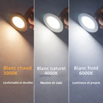 spots led encastrables 3w noir blanc argent 55mm modernes minimalistes