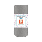 serviettes nettoyage microfibre gris clair pack 50 pièces pratique absorbant texture rugueuse cuisine garage