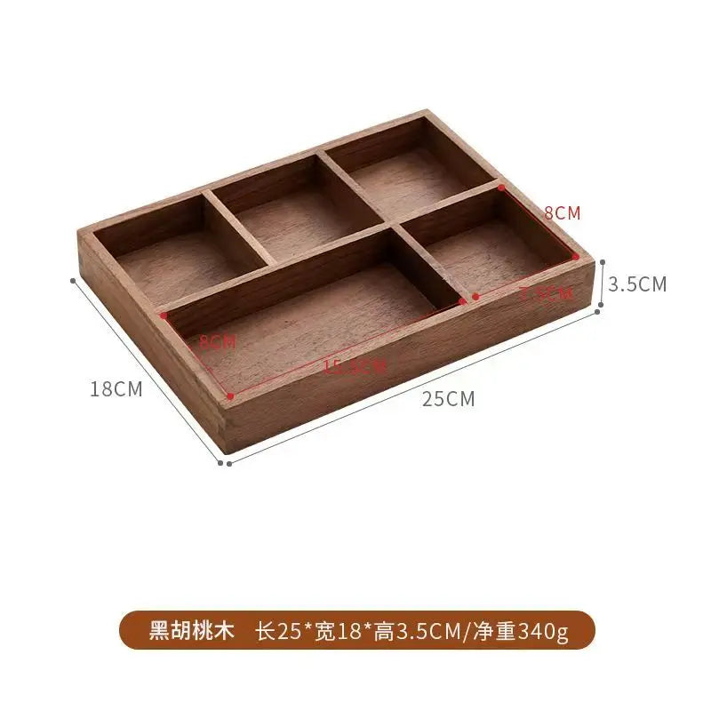 boîtes rangement bois moderne plateau thé tasses théière bijoux minimaliste