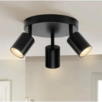 Spot LED noir moderne minimaliste fixation murale têtes têtes rond lisse