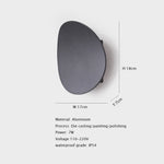 lampe murale moderne led blanc acier aluminium éclairage extérieur ip65 fixations garage porte