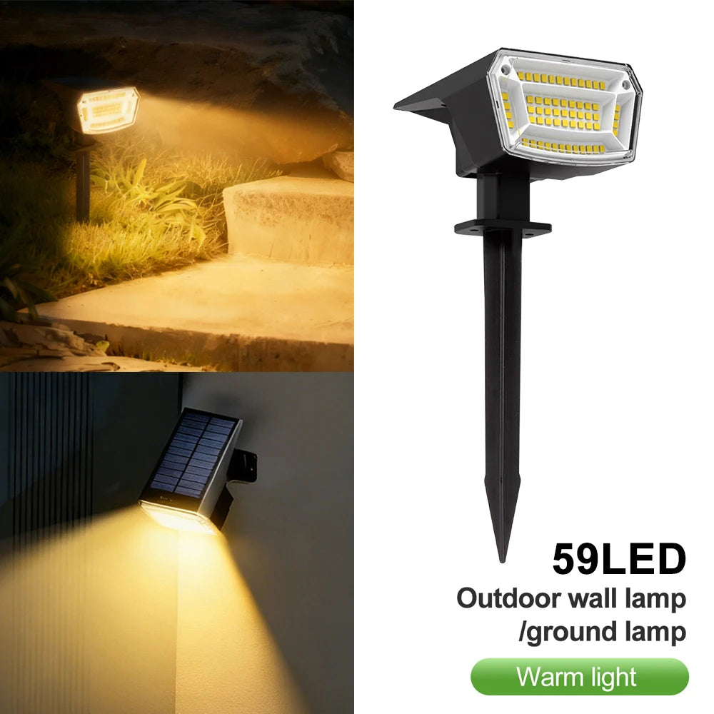 lumière solaire led ip65 59 ampoules noires moderne autonome énergie solaireextérieur decoration