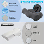 coussin cervical mousse mémoire forme concave gris coton carreaux lit sommeil ergonomique support cou