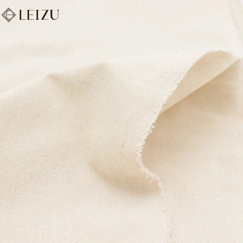 toile coton beige clair résistante 137 157cm classique tissage dense matériaux bricolage
