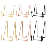 support moderne assiettes métal noir doré rose doré 8cm 15cm minimaliste
