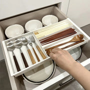 Organisateur de tiroir extensible pour couverts et ustensiles de cuisine noir - Ombre Interieur