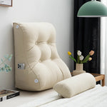 coussin inclinable adulte moderne beige gris rose marron boutons carrés lavable poches smartphone 45x55cm