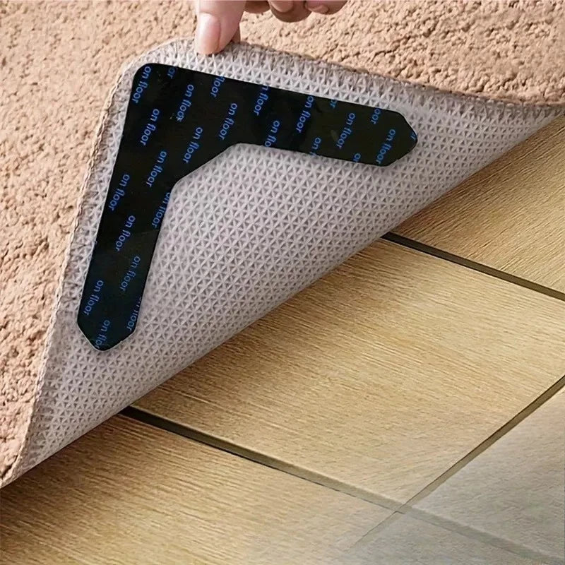 sticker anti dérapant adhésif respectueux environnement tapis sols escaliers texture duveteuse motifs géométriques contemporain