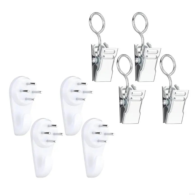 clips fixations murales modernes tapisseries boho chic minimaliste multicolore clips argent blanc