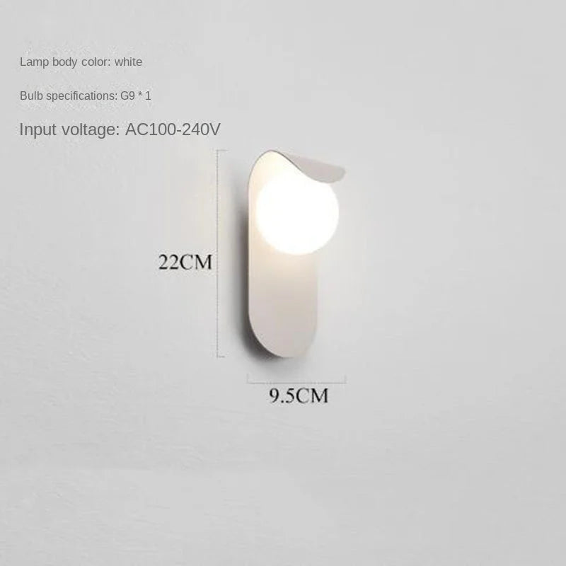 lampe murale led moderne noir blanche rond lisse minimaliste fixée mur