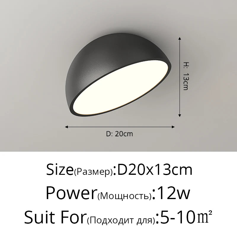 plafonnier led rond moderne blanc noir salon chambre étude intérieur lumière dimmable