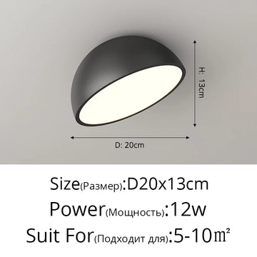 plafonnier led rond moderne blanc noir salon chambre étude intérieur lumière dimmable