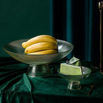 assiettes verre rayées vert clair moderne élégantes décoration table grande capacité