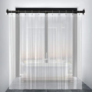 rideau douche blanc translucide aimants texture moderne minimaliste imperméable