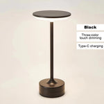 lampe table led rechargeable tactile or argent noir veilleuse portable chambre lecture gradation continue