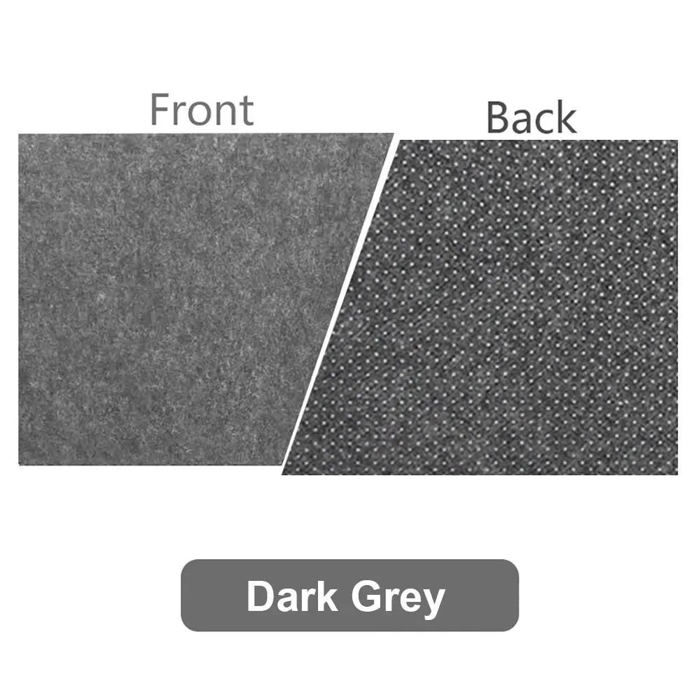 tapis souris feutre laine gris foncé motifs bord anti dérapant moderne écriture 26x21cm