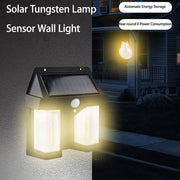 lampes murales solaires détecteur mouvement vintage ampoules transparentes rustique éclairage extérieur autonomie