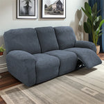 Housse canapé inclinable places vert olive imprimé feuilles moderne adhésif Jacquard polyestère