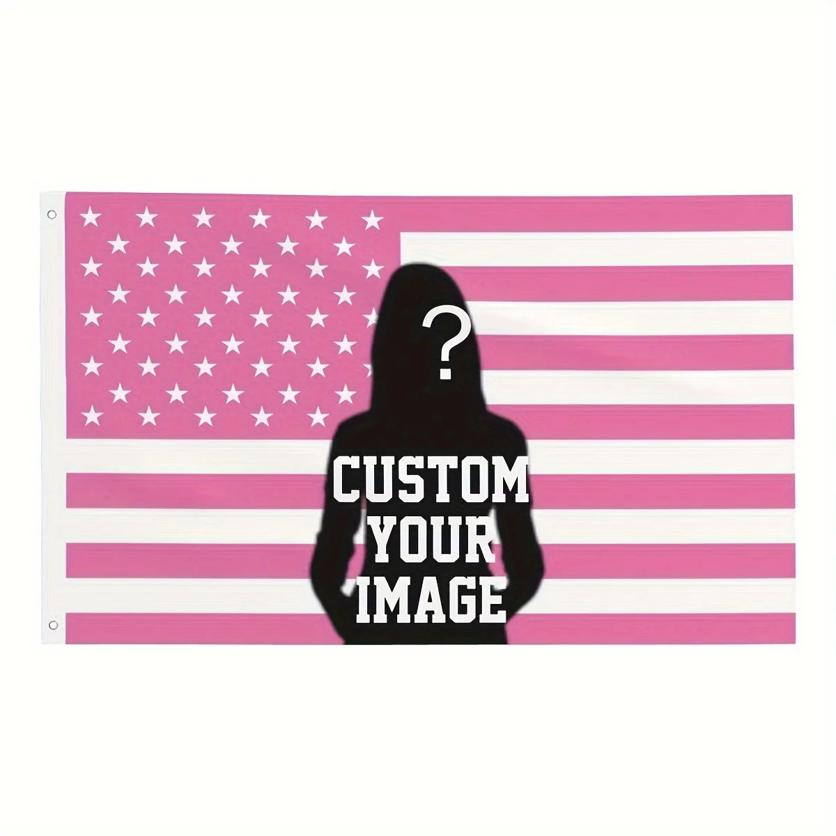 drapeau rose rayures horizontales étoiles blanches décoration murale polyester durable étoile moderne accroché tringle