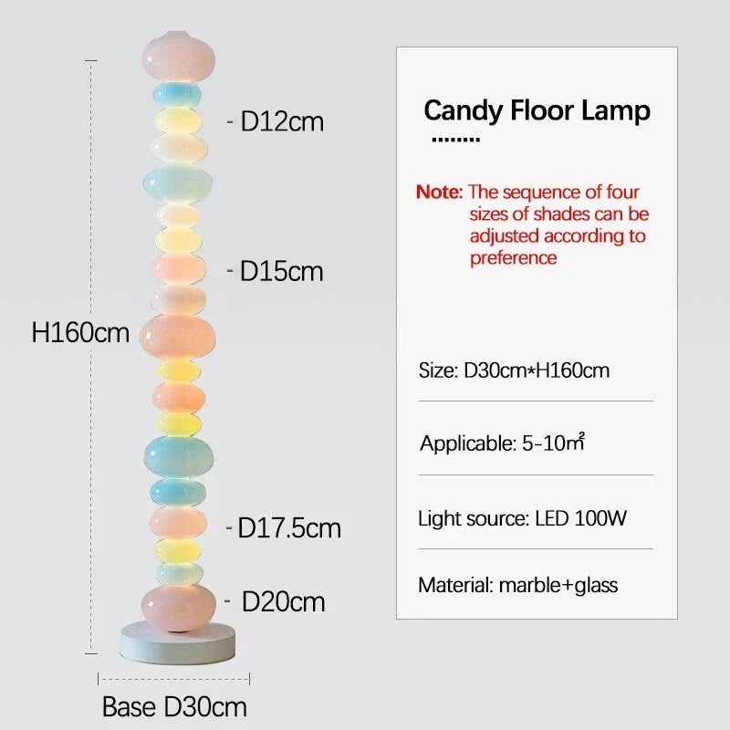 lampe sol moderne multicolore translucence intérieur éclairage décoration chambre enfants led
