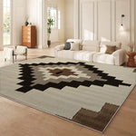 tapis sol moderne motif géométrique patchwork ethnique salon chambre maison facile entretien