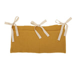 sac rangement lit bébé toile coton beige rose gris jaune simple rustique