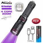 lampe torchon uv led rechargeable noire texturée moderne adhésif câble type