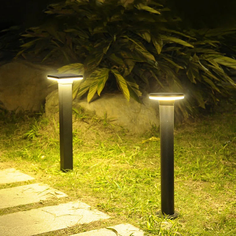 lampe extérieure led moderne imperméable ip65 aluminium noir gris adhésive fixe autonomes