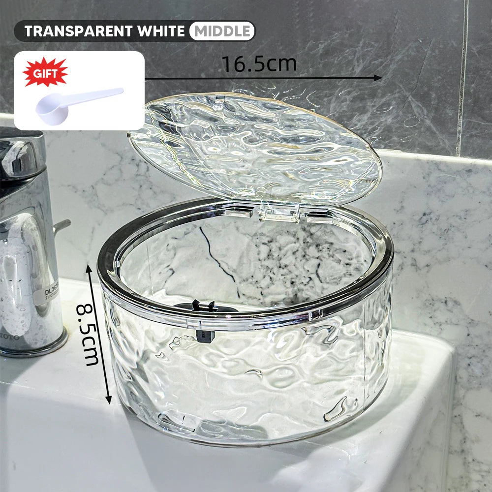 boîte rangement transparente moderne pliable respectueuse environnement serviettes produits nettoyage hygiénique poignéeversible