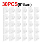 crochet mural adhésif transparent moderne support charge lourde cuisine salle bains organizer auto fixataire