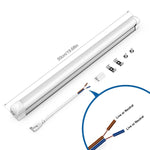 tube led blanc haute luminosité 2000lm aluminium moderne clips fixations